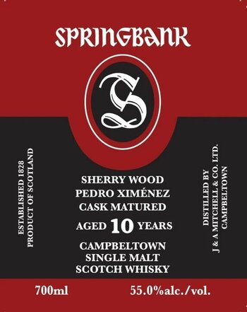Springbank PX Pedro Ximenez