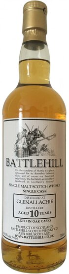 Glenallachie 10Y Battlehill Scotch Whisky Co 46.0 % 2008