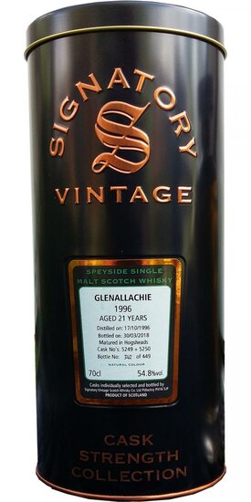 Glenallachie 21Y Signatory Vintage 54.8 % 1996