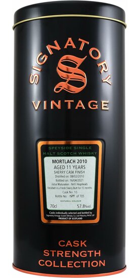 Mortlach 11Y Signatory Vintage 57.8 % 2010