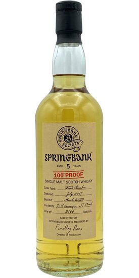 Springbank 5Y 57.1% 100 proof 2017