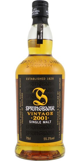 Springbank  Vintage Batch 1 2001 55.3%