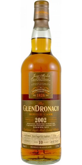 Glendronach 10Y  Fresh Virgin Oak Hogshead 2002 55.3%