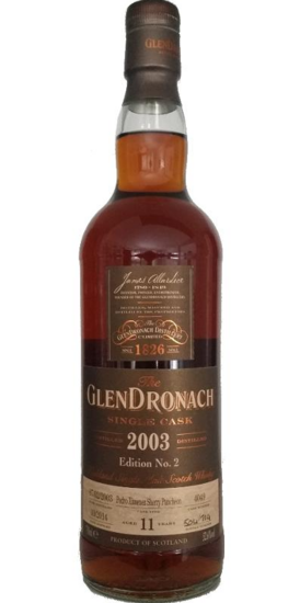 Glendronach 11Y  Single Cask 2003 52.6%