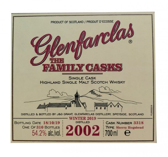 Glenfarclas 16Y 2002 The Family Casks Release W19 54.2%