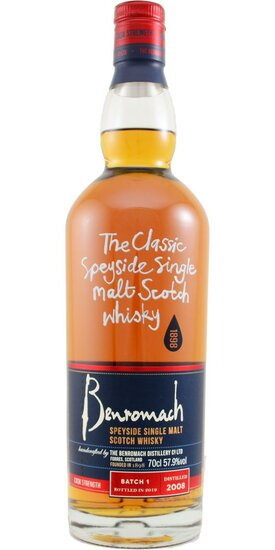 Benromach 10Y Cask Strength Batch 1 2008 57.9%