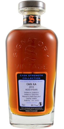 Caol Ila 9Y Cask Strength Collection 2010 SV 60.1%