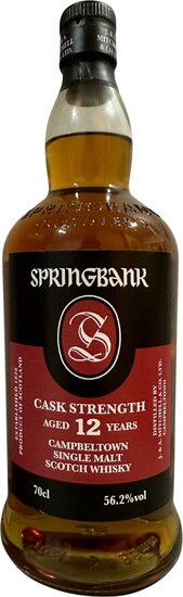 Springbank 12Y Cask Strength 56.2% Batch 26