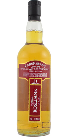 Rosebank 21Y Closed Distilleries 1991 Cadenhead's 52.1%