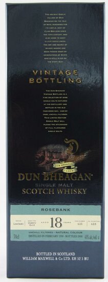 Rosebank 18Y Dun Bheagan 1990 Ian Macleod 48.0% 