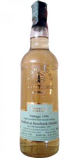 Rosebank 12Y Vintage Collection 1991 Signatory Vintage 43.0%