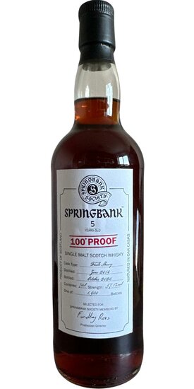 Springbank 5Y Society Bottling 2019 57.1%