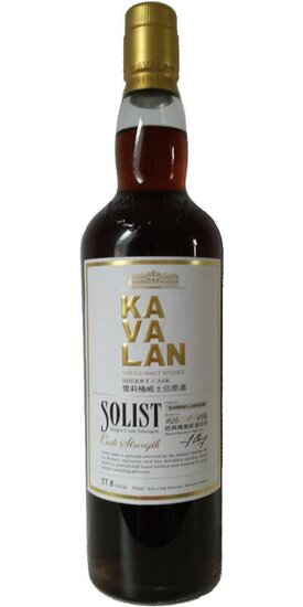 Kavalan Solist  57.8%  Sherry Cask