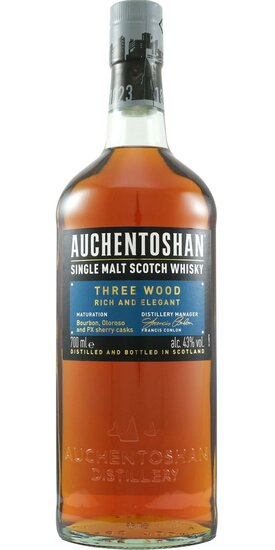 Auchentoshan Three Wood 43.0% Bourbon, finish Oloroso & PX sherry