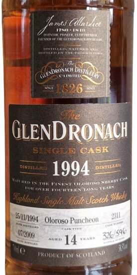 Glendronach 1994 Single Cask 58.5%