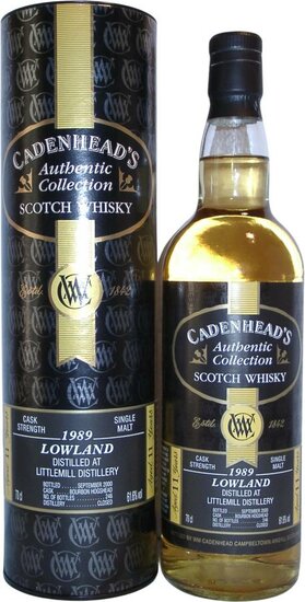 Littlemill 11Y Authentic Collection 1989 Cadenhead's 61.6% 