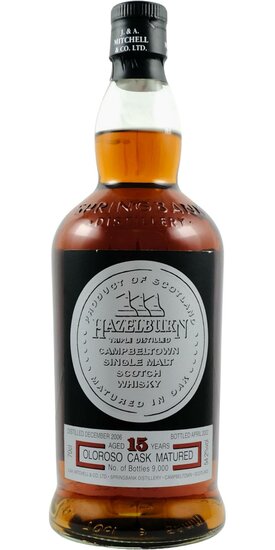 Sample 3cl Hazelburn 15Y Oloroso Cask Matured 54.2% 2006