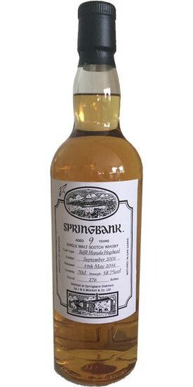 Springbank 9Y Marsala Open Day 2016 58.7%