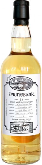 Springbank 15Y Guadeloupe Rum Open Day 2017 50.0%