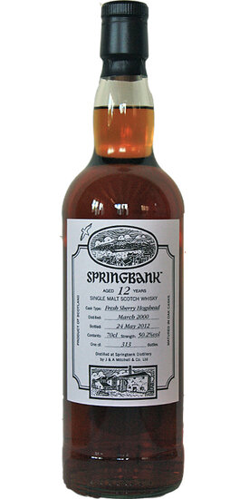 Springbank 12Y Fresh Sherry Open Day 2012 50.2%
