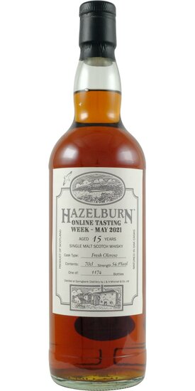 Hazelburn 15Y Oloroso Online Tasting Week 2021 54.9%