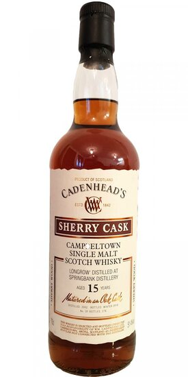 Longrow 15Y Sherry 2002 Wood Range Cadenhead's 51.4%