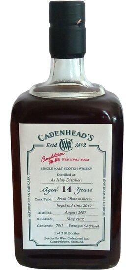 An Islay Distillery 14Y Campbeltown festival 2022 Cadenhead's 52.9%