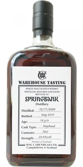 Springbank 14Y 2004 Warehouse Tasting Cadenhead's 54.4%