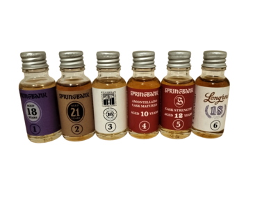 Sampleset 5x2cl Springbank + Longrow + Kilkerran flesjes